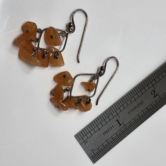 Quartz Dangle Boho Earrings - Picture 4 of 4